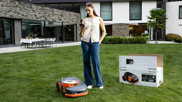 Absetzen, starten und sofort mähen