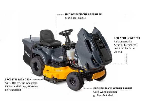 Cub Cadet LT3 R102 Rasentraktor mit Fangkorb