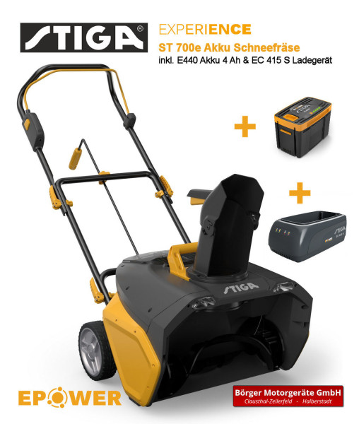 Stiga Akku Schneefräse ST 700e Kit