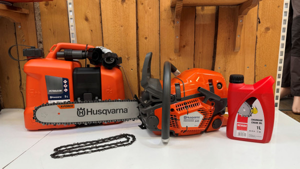 Husqvarna 545 MK II Benzin-Motorsäge inkl. Kanister | Ersatzkette | Kettenhaftöl