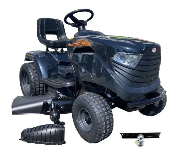BLACK EDITION Rasentraktor PRO 228/108 Twin HS inkl. Mulchkit + Anhängerkupplung