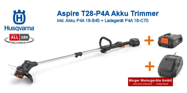 Husqvarna Aspire Akku-Trimmer T28-P4A Set 1