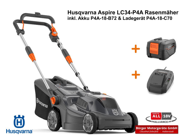 Husqvarna Aspire LC34-P4A Rasenmäher Set